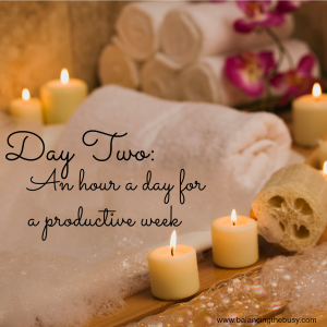 Day two: An hour a day for a productive week